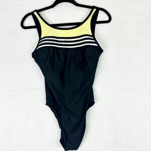 Miraclesuit Black and Yellow One Piece Swimsuit
